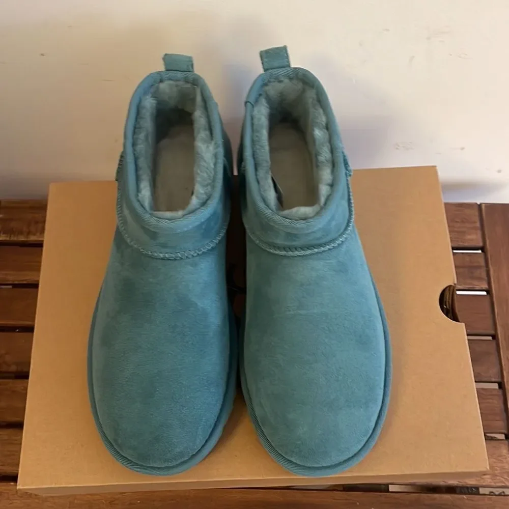 UGG Classic Ultra Mini Booties Deep Ice USA Women Size 7/UK 5/EU 38